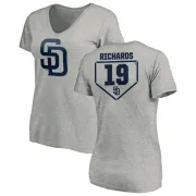 Gene Richards Women's San Diego Padres RBI Slim Fit V-Neck T-Shirt - Heathered Gray