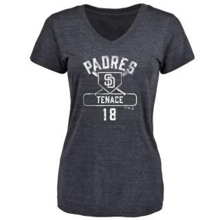 Gene Tenace Women's San Diego Padres Base Runner Tri-Blend T-Shirt - Navy