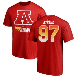 Geno Atkins Cincinnati Bengals AFC 2019 Pro Bowl Red Name & Number T-Shirt