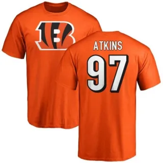 Geno Atkins Cincinnati Bengals Name & Number Logo T-Shirt - Orange