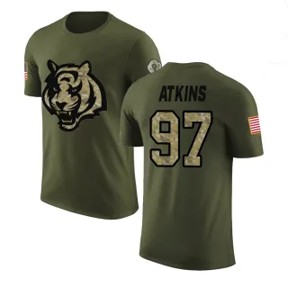 Geno Atkins Cincinnati Bengals Olive Salute to Service Legend T-Shirt