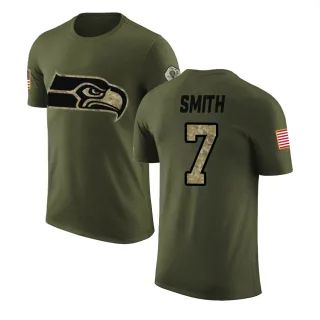 Geno Smith Seattle Seahawks Olive Salute to Service Legend T-Shirt