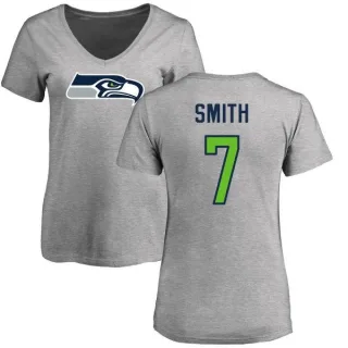 Geno Smith Women's Seattle Seahawks Name & Number Logo Slim Fit T-Shirt - Ash