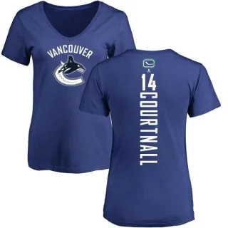 Geoff Courtnall Women's Vancouver Canucks Backer T-Shirt - Blue