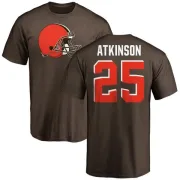 George Atkinson Cleveland Browns Name & Number Logo T-Shirt - Brown