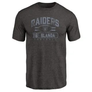 George Blanda Oakland Raiders Flanker Tri-Blend T-Shirt - Black