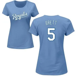 George Brett Women's Kansas City Royals Name & Number T-Shirt - Light Blue