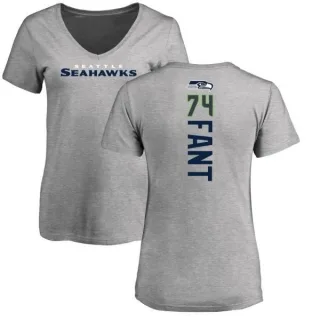 George Fant Women's Seattle Seahawks Backer V-Neck T-Shirt - Ash