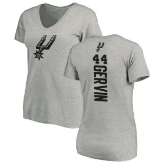 George Gervin Women's San Antonio Spurs Ash Backer T-Shirt