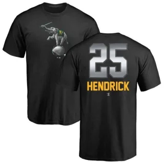 George Hendrick Oakland Athletics Midnight Mascot T-Shirt - Black