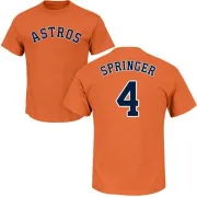 George Springer Houston Astros Name & Number T-Shirt - Orange