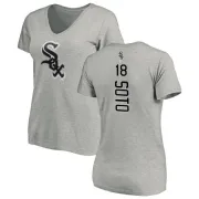 Geovany Soto Women's Chicago White Sox Backer Slim Fit T-Shirt - Ash