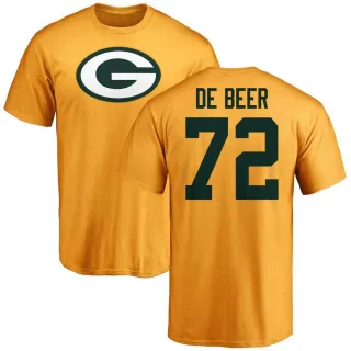 Gerhard de Beer Green Bay Packers Name & Number Logo T-Shirt - Gold