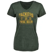 Gerhard de Beer Women's Green Bay Packers Flanker Tri-Blend T-Shirt - Green