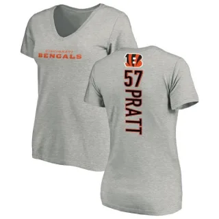 Germaine Pratt Women's Cincinnati Bengals Backer V-Neck T-Shirt - Ash