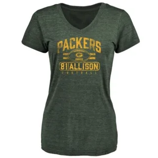 Geronimo Allison Women's Green Bay Packers Flanker Tri-Blend T-Shirt - Green