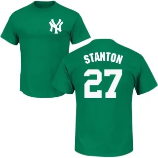 Giancarlo Stanton New York Yankees St. Patrick's Day Name & Number T-Shirt - Green