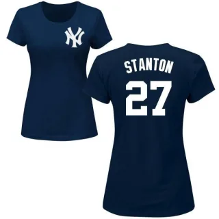 Giancarlo Stanton Women's New York Yankees Name & Number T-Shirt - Navy