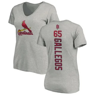 Giovanny Gallegos Women's St. Louis Cardinals Backer Slim Fit T-Shirt - Ash