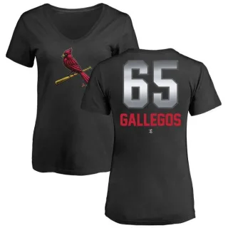 Giovanny Gallegos Women's St. Louis Cardinals Midnight Mascot V-Neck T-Shirt - Black