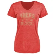 Glen Coffee Women's San Francisco 49ers Flanker Tri-Blend T-Shirt - Red