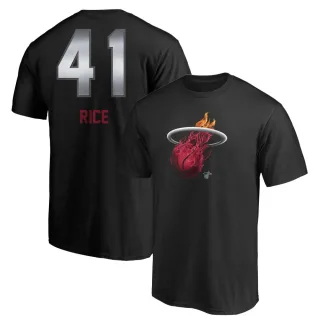 Glen Rice Miami Heat Black Midnight Mascot T-Shirt