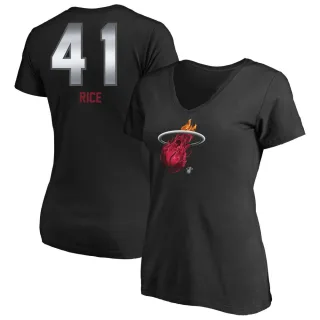 Glen Rice Women's Miami Heat Black Midnight Mascot T-Shirt