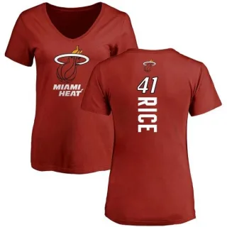 Glen Rice Women's Miami Heat Cardinal Backer T-Shirt