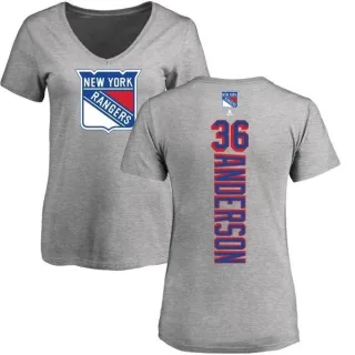 Glenn Anderson Women's New York Rangers Backer T-Shirt - Ash