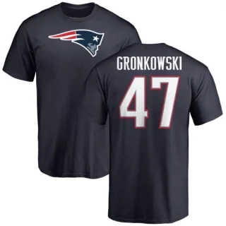 Glenn Gronkowski New England Patriots Name & Number Logo T-Shirt - Navy