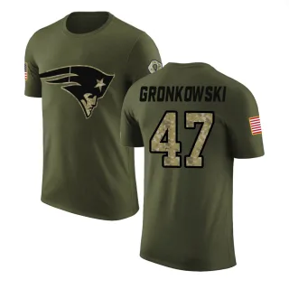 Glenn Gronkowski New England Patriots Olive Salute to Service Legend T-Shirt