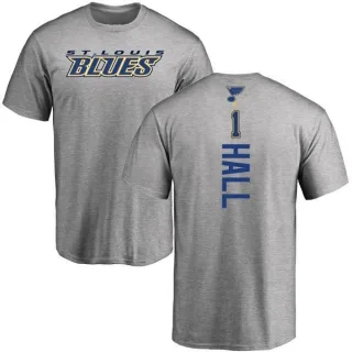 Glenn Hall St. Louis Blues Backer T-Shirt - Ash