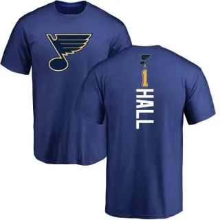 Glenn Hall St. Louis Blues Backer T-Shirt - Royal