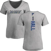 Glenn Hall Women's St. Louis Blues Backer T-Shirt - Ash