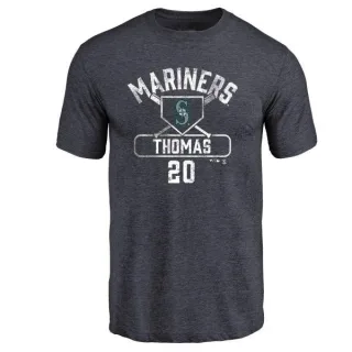 Gorman Thomas Seattle Mariners Base Runner Tri-Blend T-Shirt - Navy