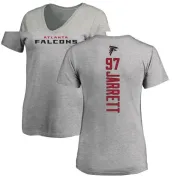 Grady Jarrett Women's Atlanta Falcons Backer V-Neck T-Shirt - Ash