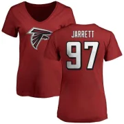 Grady Jarrett Women's Atlanta Falcons Name & Number Logo Slim Fit T-Shirt - Red