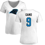 Graham Gano Women's Carolina Panthers Name & Number Logo Slim Fit T-Shirt - White