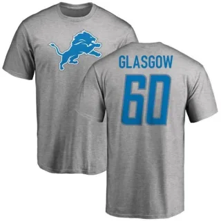 Graham Glasgow Detroit Lions Name & Number Logo T-Shirt - Ash