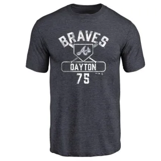 Grant Dayton Atlanta Braves Base Runner Tri-Blend T-Shirt - Navy