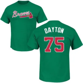 Grant Dayton Atlanta Braves St. Patrick's Day Name & Number T-Shirt - Green