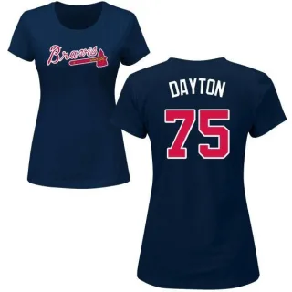 Grant Dayton Women's Atlanta Braves Name & Number T-Shirt - Navy