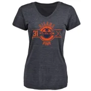 Grant Fuhr Women's Edmonton Oilers Insignia Tri-Blend T-Shirt - Royal