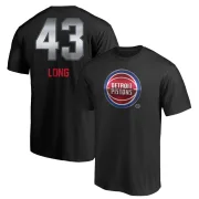 Grant Long Detroit Pistons Black Midnight Mascot T-Shirt