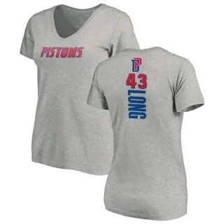 Grant Long Women's Detroit Pistons Ash Backer T-Shirt