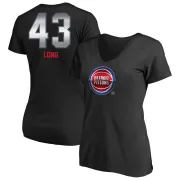 Grant Long Women's Detroit Pistons Black Midnight Mascot T-Shirt