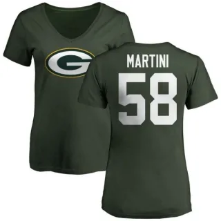 Greer Martini Women's Green Bay Packers Name & Number Logo Slim Fit T-Shirt - Green