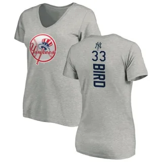 Greg Bird Women's New York Yankees Backer Slim Fit T-Shirt - Ash