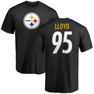 Greg Lloyd Pittsburgh Steelers Name & Number Logo T-Shirt - Black