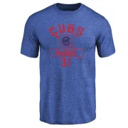 Greg Maddux Chicago Cubs Base Runner Tri-Blend T-Shirt - Royal